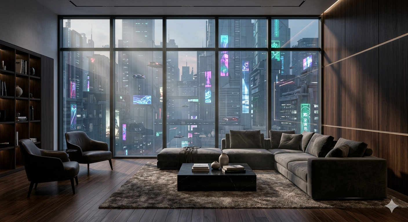 Luxury penthouse interior — Planeva automated room shell