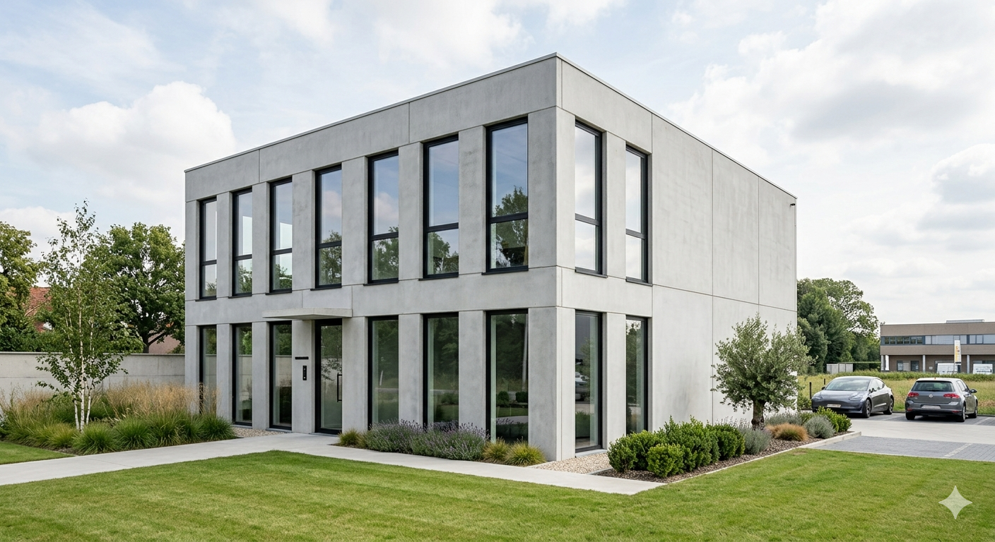 Minimalist office studio — compact workplace automation